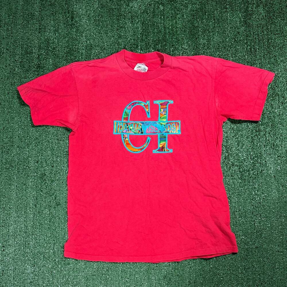 Vintage 90s Oneita Cayman Islands Surf Tourist T-Shirt Medium